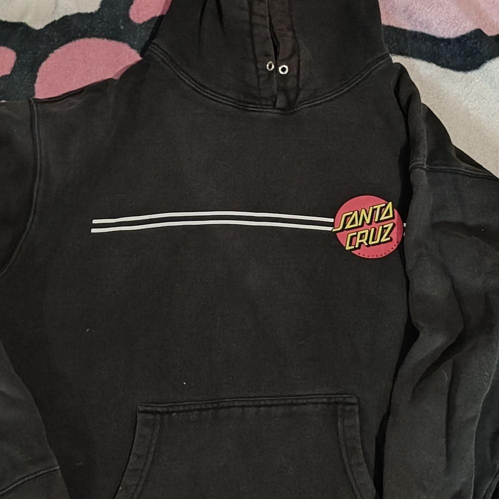 Santa Cruz Black and Gray Hoodie